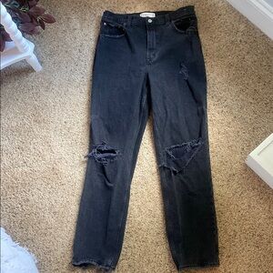 Abercrombie Black ‘90s Straight Ultra High Rise Jeans